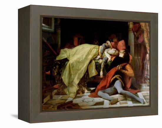 Death of Francesca Da Rimini and Paolo Malatesta, 1870-Alexandre Cabanel-Framed Premier Image Canvas