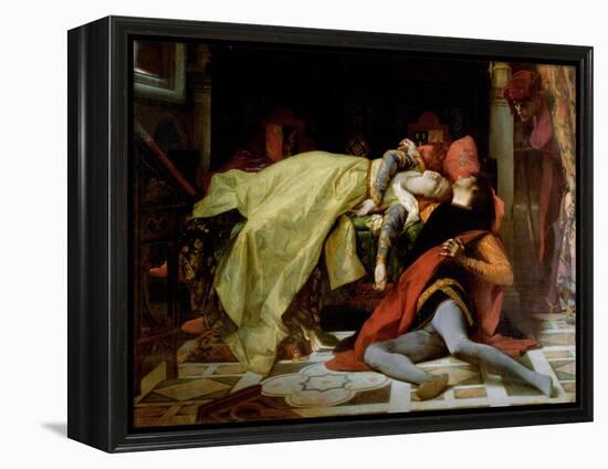 Death of Francesca Da Rimini and Paolo Malatesta, 1870-Alexandre Cabanel-Framed Premier Image Canvas