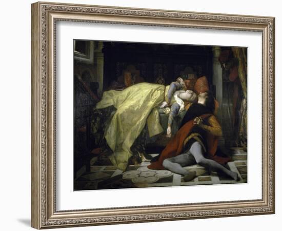 Death of Francesca de Rimini and Paolo Malatesta-Alexandre Cabanel-Framed Giclee Print