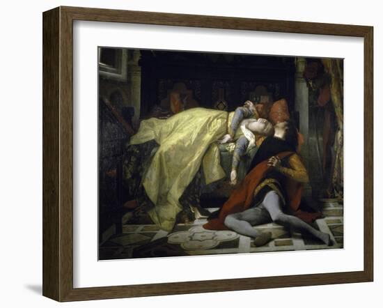 Death of Francesca de Rimini and Paolo Malatesta-Alexandre Cabanel-Framed Giclee Print