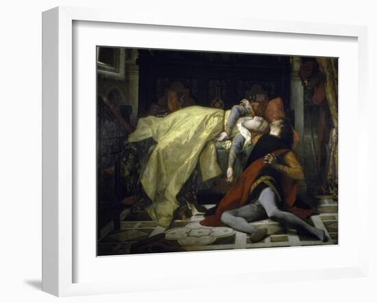 Death of Francesca de Rimini and Paolo Malatesta-Alexandre Cabanel-Framed Giclee Print