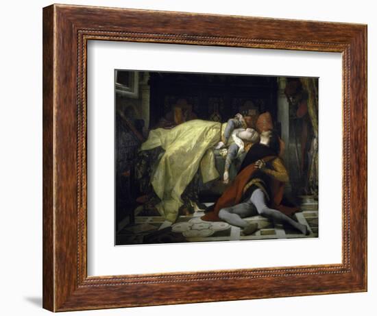 Death of Francesca de Rimini and Paolo Malatesta-Alexandre Cabanel-Framed Giclee Print