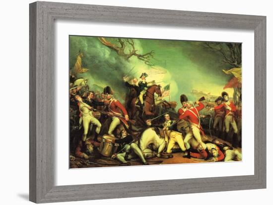 Death of General Mercer at the Battle of Princeton Against the Hessians-John Trumbull-Framed Art Print