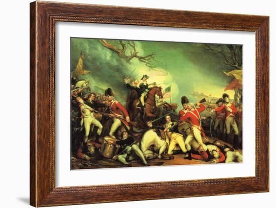 Death of General Mercer at the Battle of Princeton Against the Hessians-John Trumbull-Framed Art Print