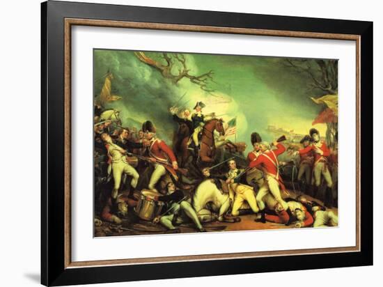 Death of General Mercer at the Battle of Princeton Against the Hessians-John Trumbull-Framed Art Print