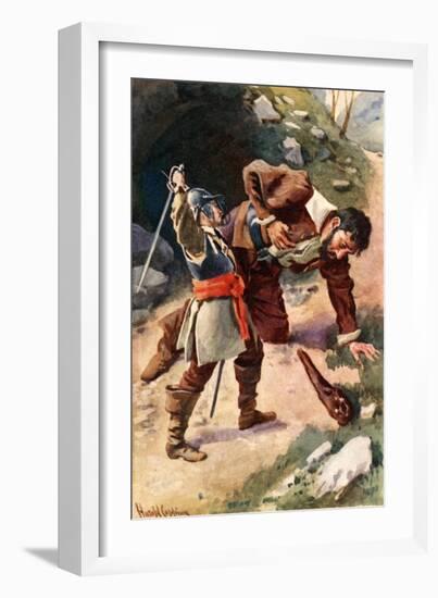 Death of Giant Maul-Harold Copping-Framed Giclee Print