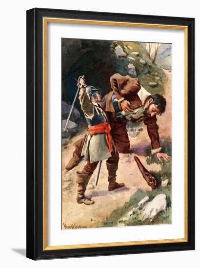 Death of Giant Maul-Harold Copping-Framed Giclee Print