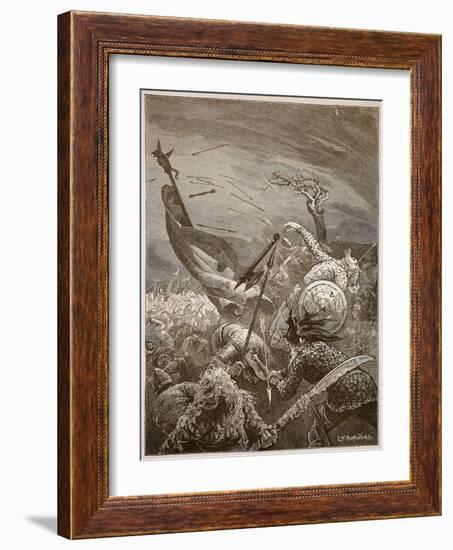 Death of Harold at the Battle of Hastings-Edward Frederick Brewtnall-Framed Giclee Print