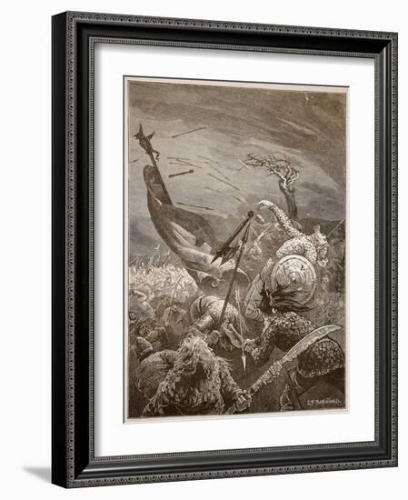 Death of Harold at the Battle of Hastings-Edward Frederick Brewtnall-Framed Giclee Print