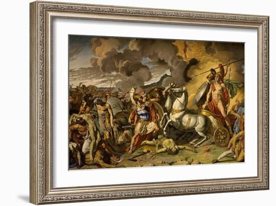 Death of Hector and Triumph of Achilles, 1815, Ceiling, Mars Salon-Antonio Calliani-Framed Giclee Print