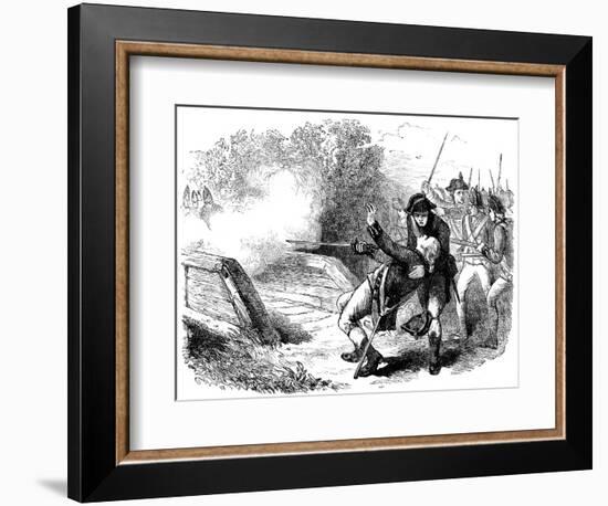 Death of Isaac Davis, 1775-null-Framed Giclee Print