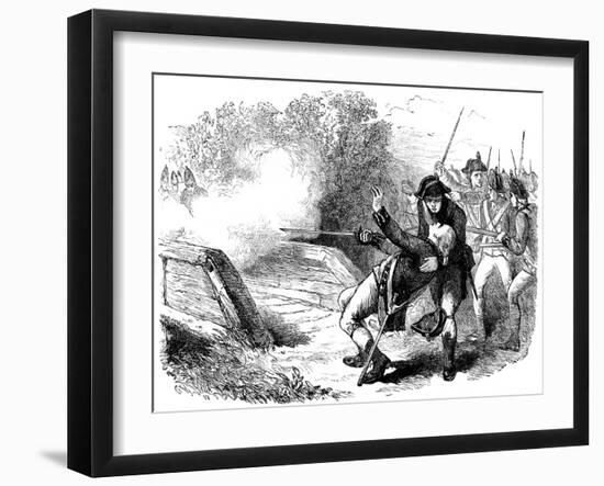 Death of Isaac Davis, 1775-null-Framed Giclee Print