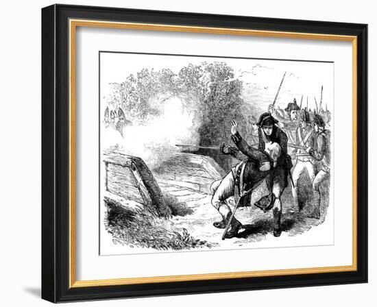 Death of Isaac Davis, 1775-null-Framed Giclee Print