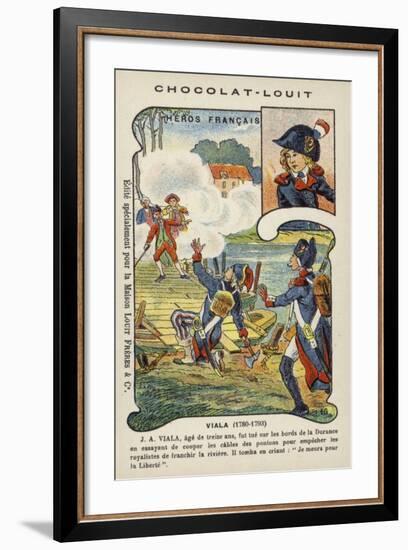 Death of Joseph Agricol Viala, Boy Soldier of the French Revolutionary Wars, 1793-null-Framed Giclee Print