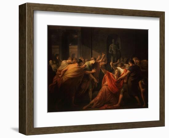 Death of Julius Caesar, 100-44 BC Roman General and Statesman-Friedrich Heinrich Fuger-Framed Giclee Print