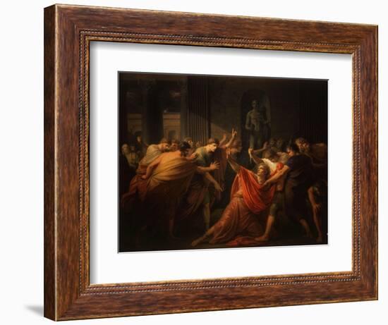 Death of Julius Caesar, 100-44 BC Roman General and Statesman-Friedrich Heinrich Fuger-Framed Giclee Print