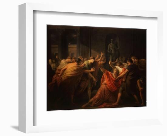 Death of Julius Caesar, 100-44 BC Roman General and Statesman-Friedrich Heinrich Fuger-Framed Giclee Print