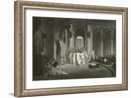 Death of Julius Caesar, 44 BC-Jean Leon Gerome-Framed Giclee Print