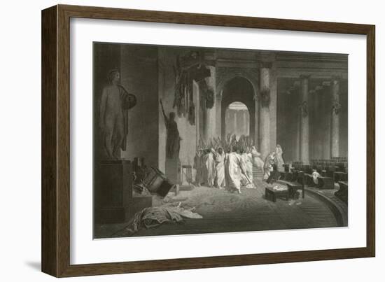 Death of Julius Caesar, 44 BC-Jean Leon Gerome-Framed Giclee Print