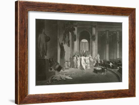 Death of Julius Caesar, 44 BC-Jean Leon Gerome-Framed Giclee Print