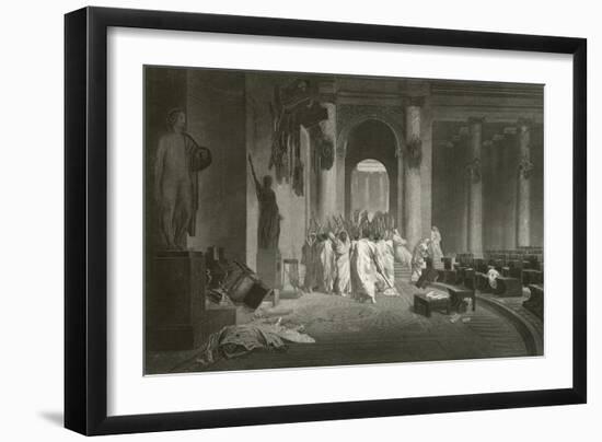 Death of Julius Caesar, 44 BC-Jean Leon Gerome-Framed Giclee Print