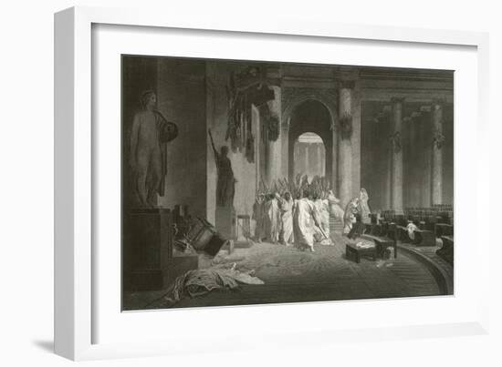 Death of Julius Caesar, 44 BC-Jean Leon Gerome-Framed Giclee Print