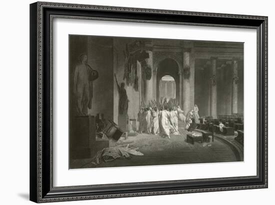 Death of Julius Caesar, 44 BC-Jean Leon Gerome-Framed Giclee Print