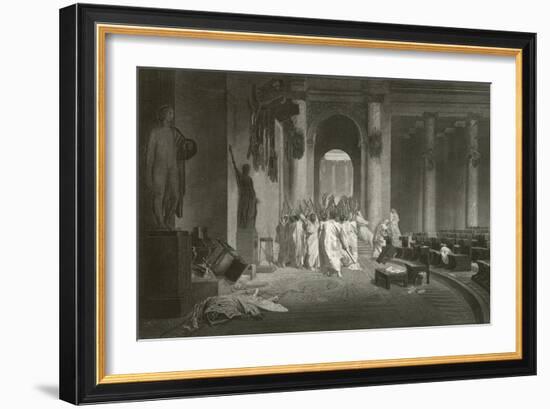 Death of Julius Caesar, 44 BC-Jean Leon Gerome-Framed Giclee Print