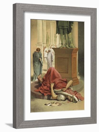 Death of Julius Caesar, Rome, 44 Bc-null-Framed Giclee Print