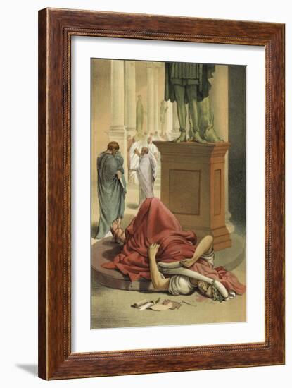 Death of Julius Caesar, Rome, 44 Bc-null-Framed Giclee Print