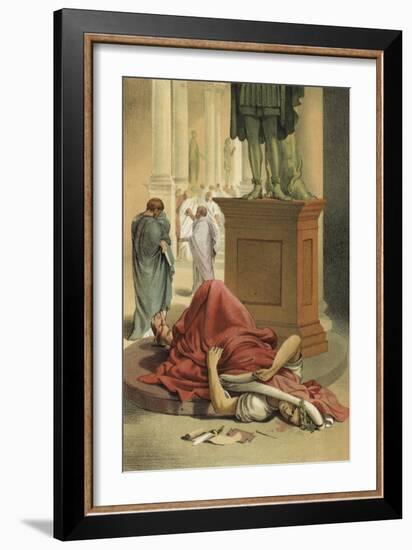 Death of Julius Caesar, Rome, 44 Bc-null-Framed Giclee Print