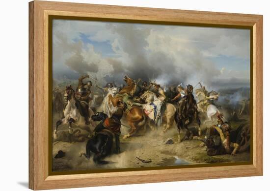 Death of King Gustav II Adolf of Sweden at the Battle of Lützen, 1855-Carl Wahlbom-Framed Premier Image Canvas