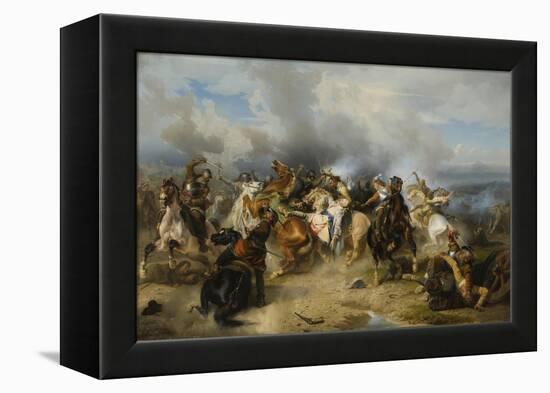 Death of King Gustav II Adolf of Sweden at the Battle of Lützen, 1855-Carl Wahlbom-Framed Premier Image Canvas