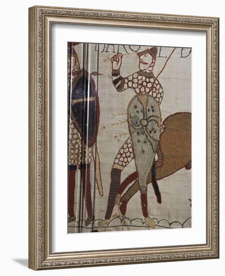 Death of King Harold, Bayeux Tapestry, 69, Normandy, France-Walter Rawlings-Framed Photographic Print