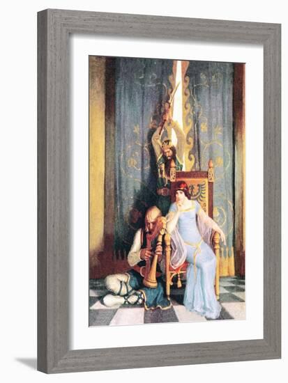 Death of King Mark-Newell Convers Wyeth-Framed Art Print