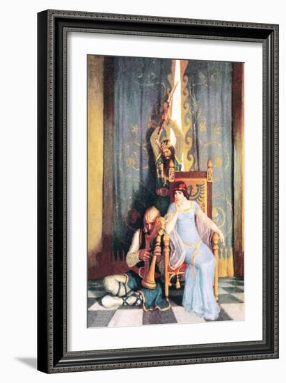 Death of King Mark-Newell Convers Wyeth-Framed Art Print