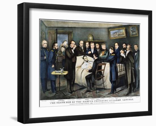 Death of Lincoln, 1865-Currier & Ives-Framed Giclee Print