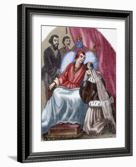 Death of Louis XI of France (1423-1483)-Louis Dupre-Framed Giclee Print