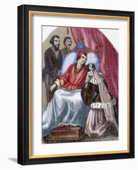 Death of Louis XI of France (1423-1483)-Louis Dupre-Framed Giclee Print