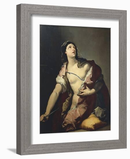 Death of Lucretia-Luca Giordano-Framed Giclee Print