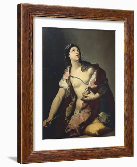 Death of Lucretia-Luca Giordano-Framed Giclee Print