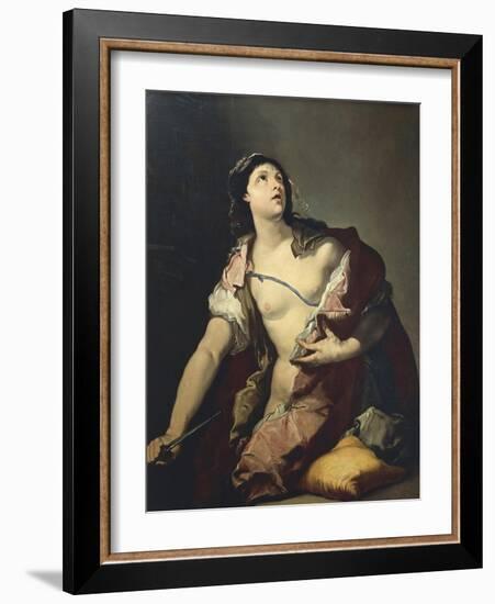 Death of Lucretia-Luca Giordano-Framed Giclee Print