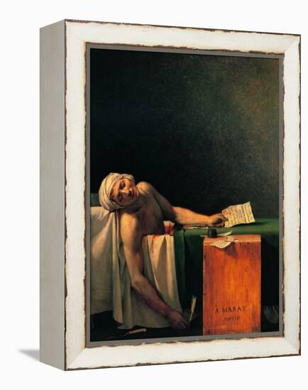 Death of Marat-Jacques-Louis David-Framed Stretched Canvas