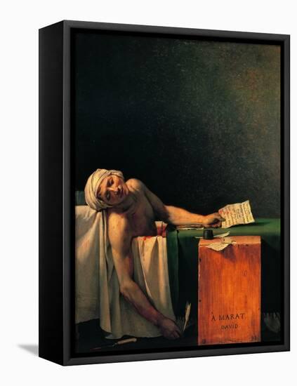 Death of Marat-Jacques-Louis David-Framed Stretched Canvas