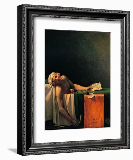 Death of Marat-Jacques-Louis David-Framed Art Print