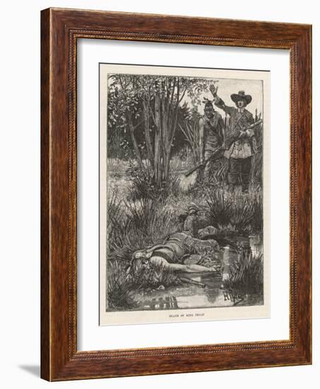 Death of Metacomet (King Philip) Chief of the Wampanoag Indians During King Philip's War 1675-1676-Howard Pyle-Framed Art Print