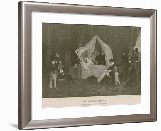 Death of Napoleon I-Charles Auguste Steuben-Framed Giclee Print