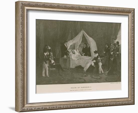 Death of Napoleon I-Charles Auguste Steuben-Framed Giclee Print