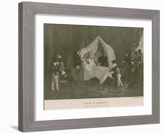 Death of Napoleon I-Charles Auguste Steuben-Framed Giclee Print