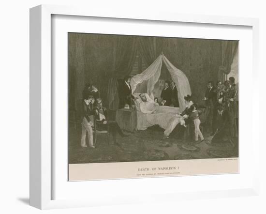 Death of Napoleon I-Charles Auguste Steuben-Framed Giclee Print